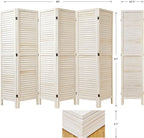 Room Dividers and Folding Privacy Screens, Wood Louvered Separators Divider Wall - Image 3