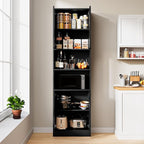 Cozy Castle Kitchen Pantry Cabinet, 4 Doors Open Countertop Utility Hutch - Image 5