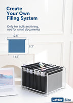 SortRax Plastic Extra Capacity Hanging File Folders, Heavy Duty - Image 6