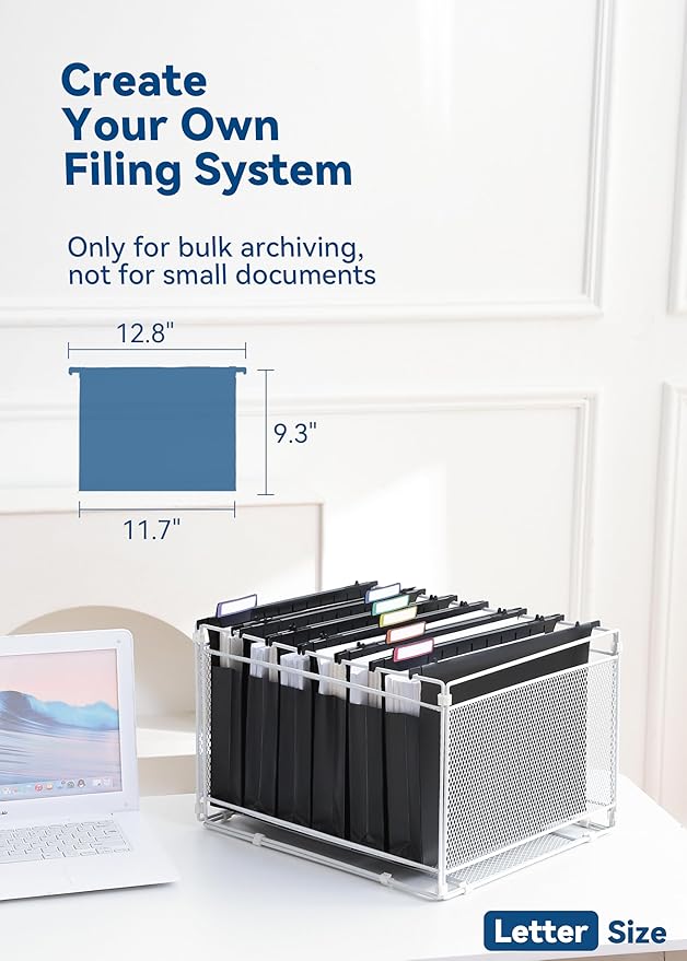 SortRax Plastic Extra Capacity Hanging File Folders, Heavy Duty - Image 6
