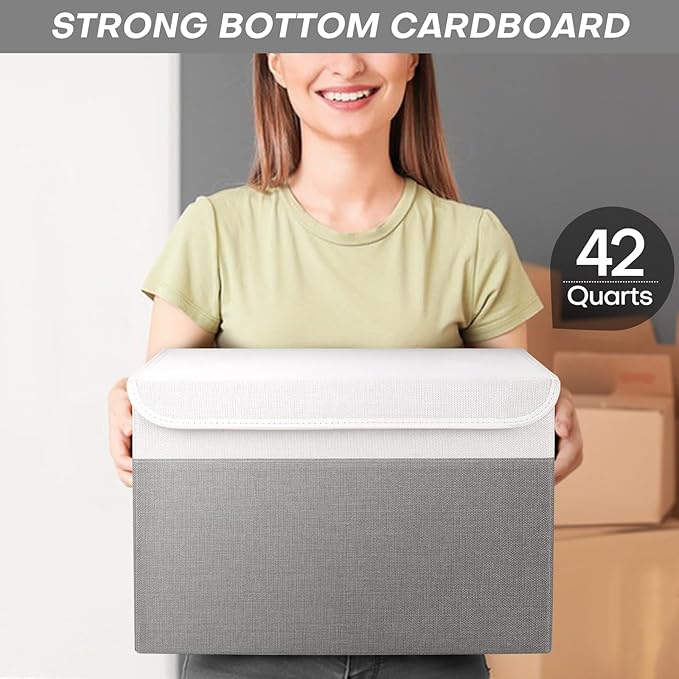 Bagnizer Large 17" 42 Quarts Collapsible Stackable Storage Bins - Image 6