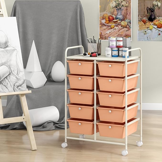 GLACER 10 Drawer Rolling Cart, Storage Cart - Image 8