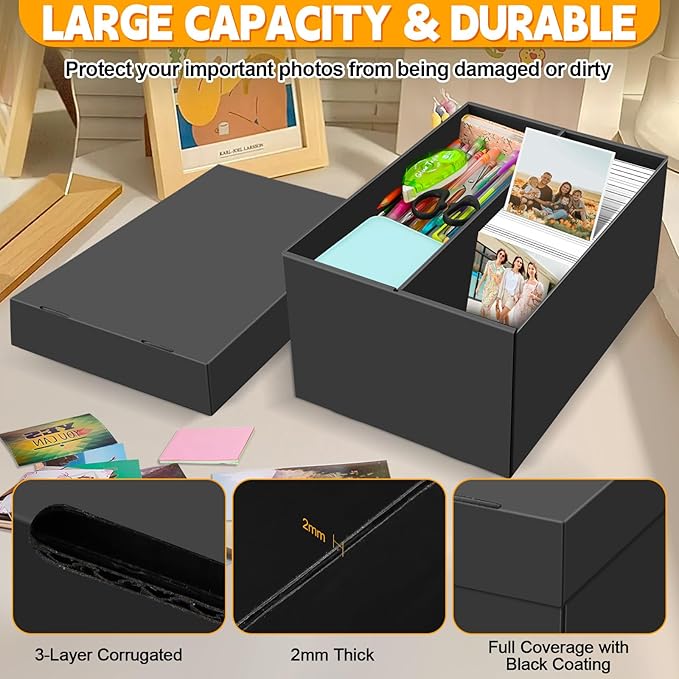 REAQUE 6 Pack Photo Storage Boxes - Image 3