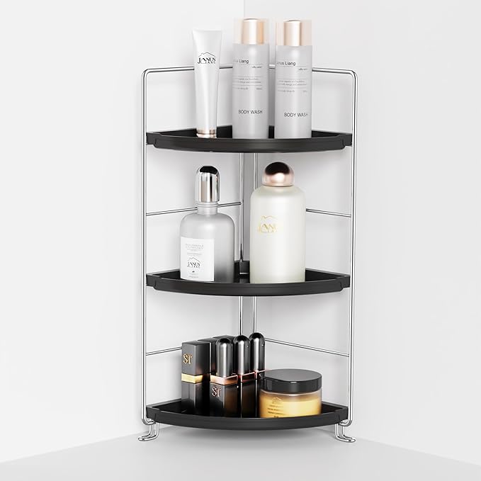 JANUS LiANG 3-Tier Corner Bathroom Organizer Countertop by JANUSLiANG