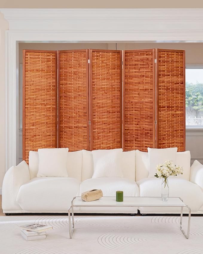 JOSTYLE 6ft Folding Privacy Screens 5-Panel Freestanding Room Dividers by Jostyle