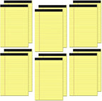 12 Pack Small Yellow Legal Pads 5x8 Note Pads 5x8 College Ruled Yellow Notepads by Aidunmis