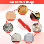 20 Pcs Retractable Utility Knife, Box Cutter Aluminum Alloy Carpet Knife Heavy - Image 7