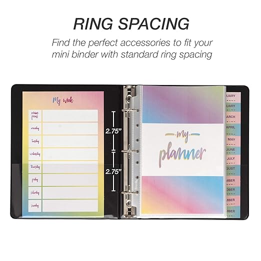 Samsill Economy 3 Ring Mini Binder, Made in The USA, 1-Inch Round Ring Binder - Image 6