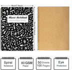MAXCURY Blank Sheet Music Composition Manuscript Staff Paper Art Music Notebook - Image 2