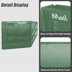 EASEPRES 3 Pocket Mesh Hanging Wall File Organizer, Wall Mounted Mail Paper - Image 3