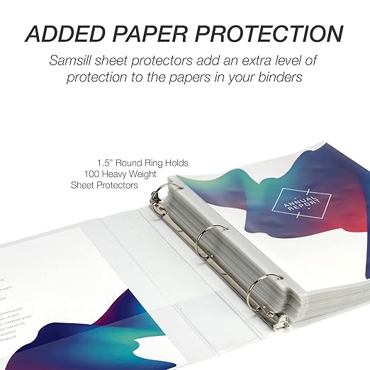 Samsill Economy 1.5 Inch 3 Ring Binder Bulk Pallet, Made in The USA, Round Ring - Image 7