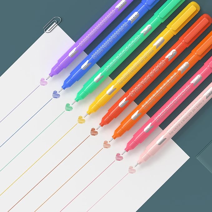 AECHY 8PCS Curve Highlighter Pen - Image 4