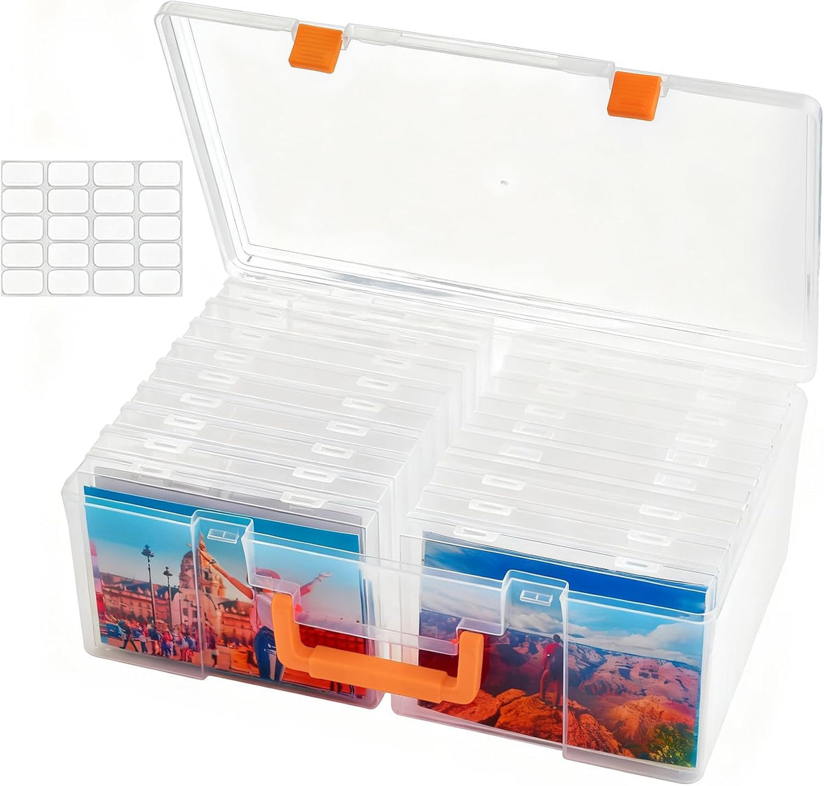Photo Storage Box 5 x 7 Inches, 18 Inner Photo Cases