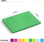 Eastern Wolf 9 Pads to Do Lined Sticky Notes, 9 Bright Multi Colors Self-Stick - Image 3