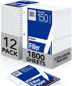 Kaisa Filler Paper Notebook Paper College Ruled 8"x10.5" Loose Leaf Paper