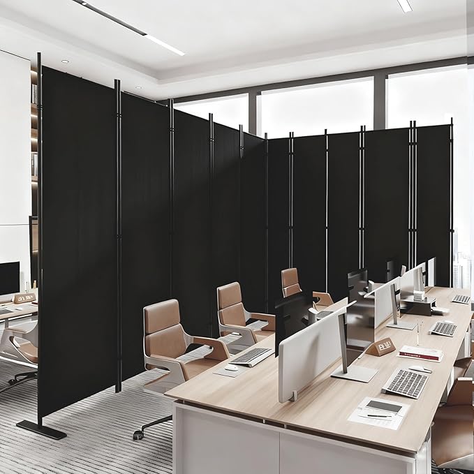 C-Hopetree 10 Panels Room Divider, 6 Ft Tall Indoor Folding Privacy Screen by C-Hopetree