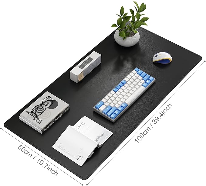 DAWNTREES Desk Mat Protector, PU Leather Desk Pad, Non Slip, Large Mouse Pad - Image 2