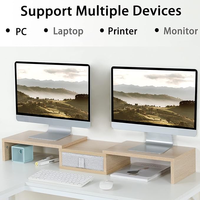 TEAMIX 3 Shelf Monitor Stand Riser - Image 2