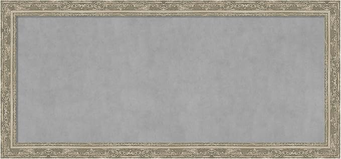 Amanti Art Silver Framed Magnetic Board 24x52 Oversize Vision Board by AmantiArt