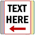 Custom Arrow, Custom Directional Sign, Left Arrow, 24x30 Inches, 55 mil thick by MySignCenter