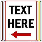 Custom Arrow, Custom Directional Sign, Left Arrow, 24x30 Inches, 55 mil thick by MySignCenter