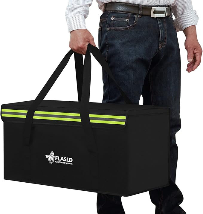 FLASLD Large Fireproof Document Bags, Fireproof Folder Safe Box - Image 5