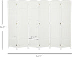 HOMCOM Room Divider, 6 Panel Folding Privacy Screen, 5.6' Tall Freestanding - Image 7