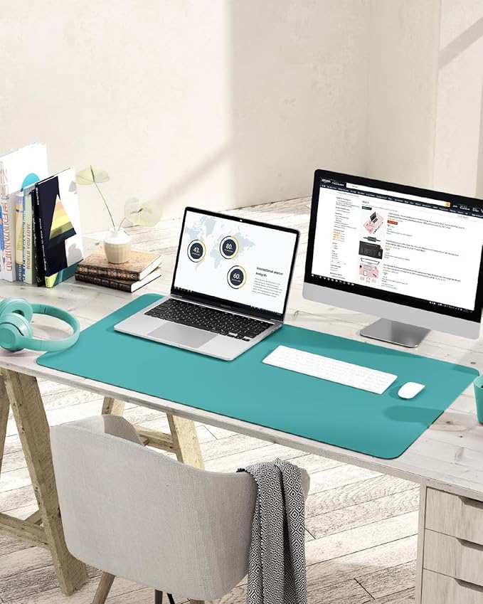 YSAGi Non-Slip Leather Desk Pad L Size, Waterproof Laptop Computer Desk - Image 6
