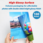 Uinkit 100 sheets Photo Paper Glossy Double Sided 8.5x11 Inkjet 37lb 140gsm Dye - Image 5