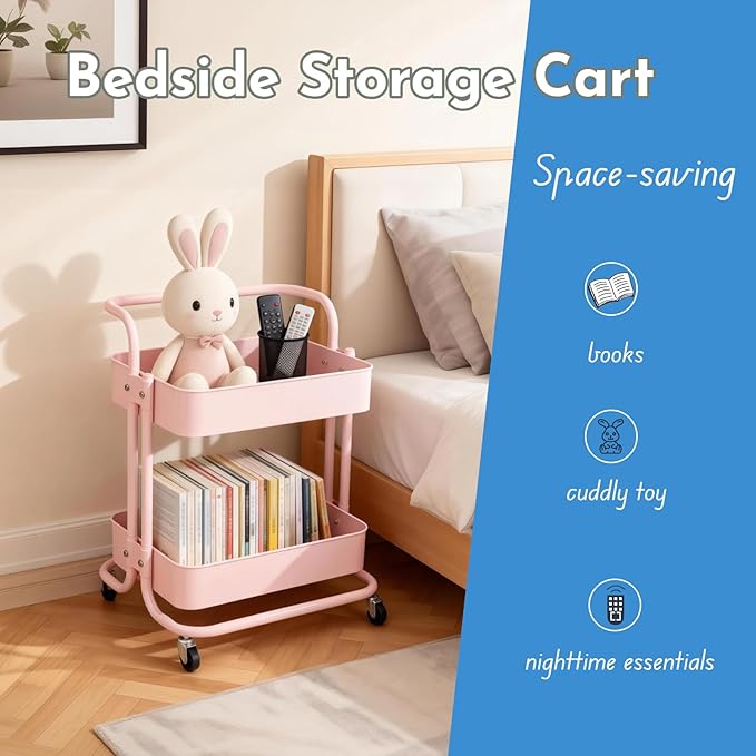 Ufriandz 2 Tier Short Rolling Cart - Image 9