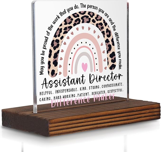 Assistant Director Appreciation Desk Sign Gift, Office Thank You Decorative by Pariveca