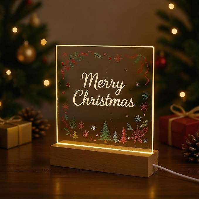FRELWIM 5.9 x 5.9 Inch Warm LED Message Memo Note Board - Image 3