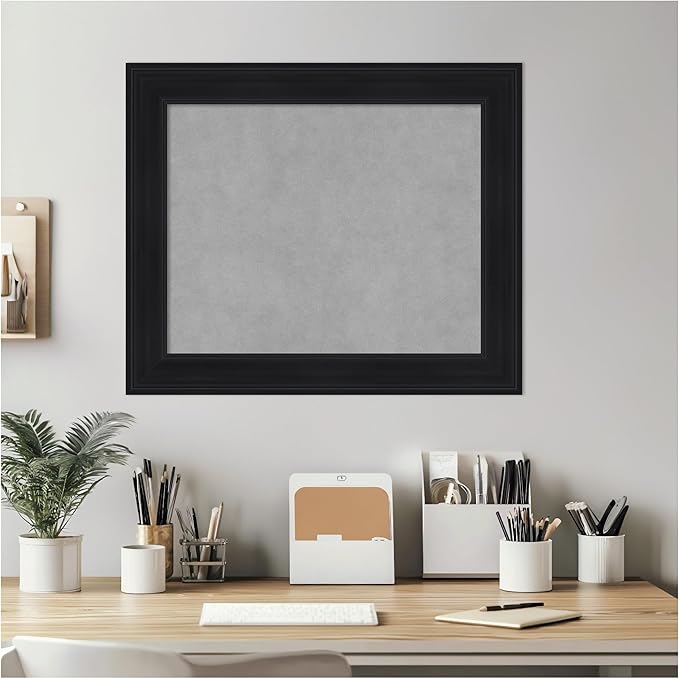 Amanti Art Black Framed Magnetic Board 21x25 Small Vision Board - Image 7