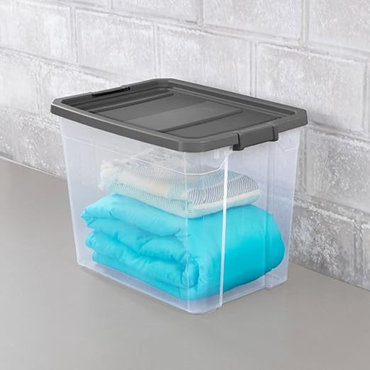 Sterilite 12-Pack Modular Stacker Box, Durable Clear Plastic Storage Bins - Image 5