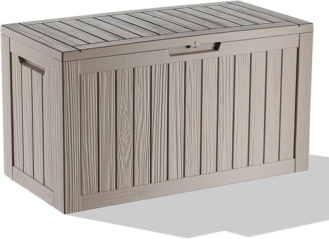 EasyUp 90 Gallon Deck Boxes Waterproof, Outdoor Large Storage Boxes by EASYUP