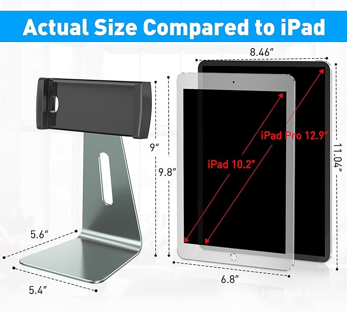 AboveTEK Elegant Tablet Stand, Aluminum Holder - Image 3