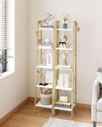 Hzuaneri Ladder Shelf, Bookshelf Bookcase, Freestanding Corner Storage Shelve - Image 6