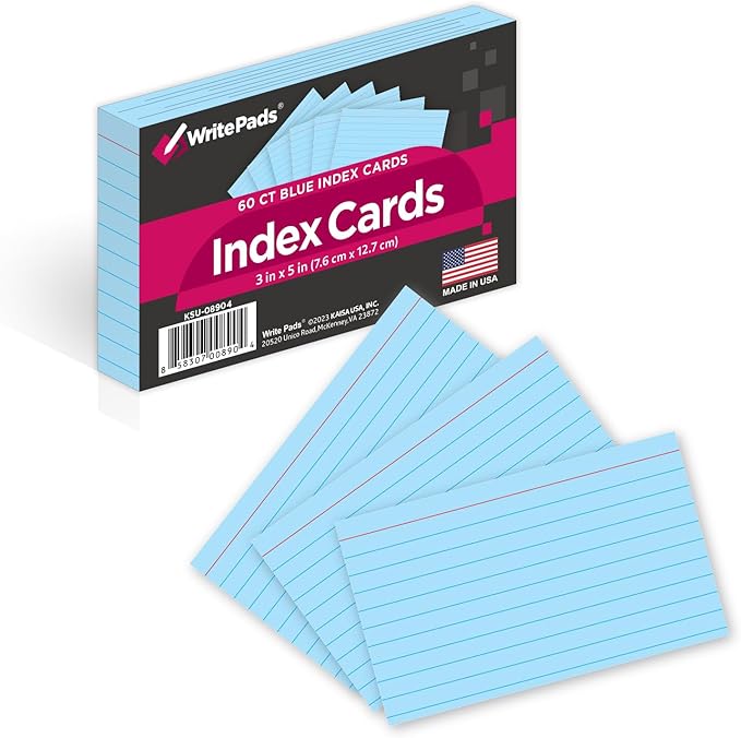 KAISA Colored Index Card Heavyweight Flashcards, Blank on Back Index Cards - Image 2