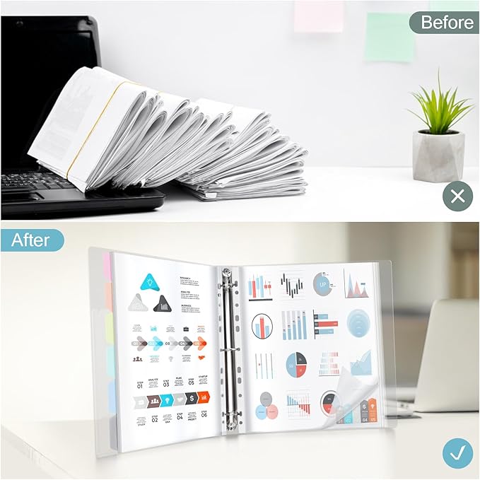 Uquelic 50-Pocket Clear Binder - Image 5