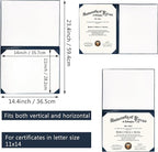 GraduationMall 11"x14" Smooth Padded Diploma Cover Certificate Holder Navy - Image 4