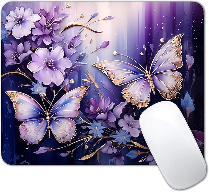IMAYONDIA Small Mouse Pad Cute, Modern Flowers Mousepad by IMAYONDIA