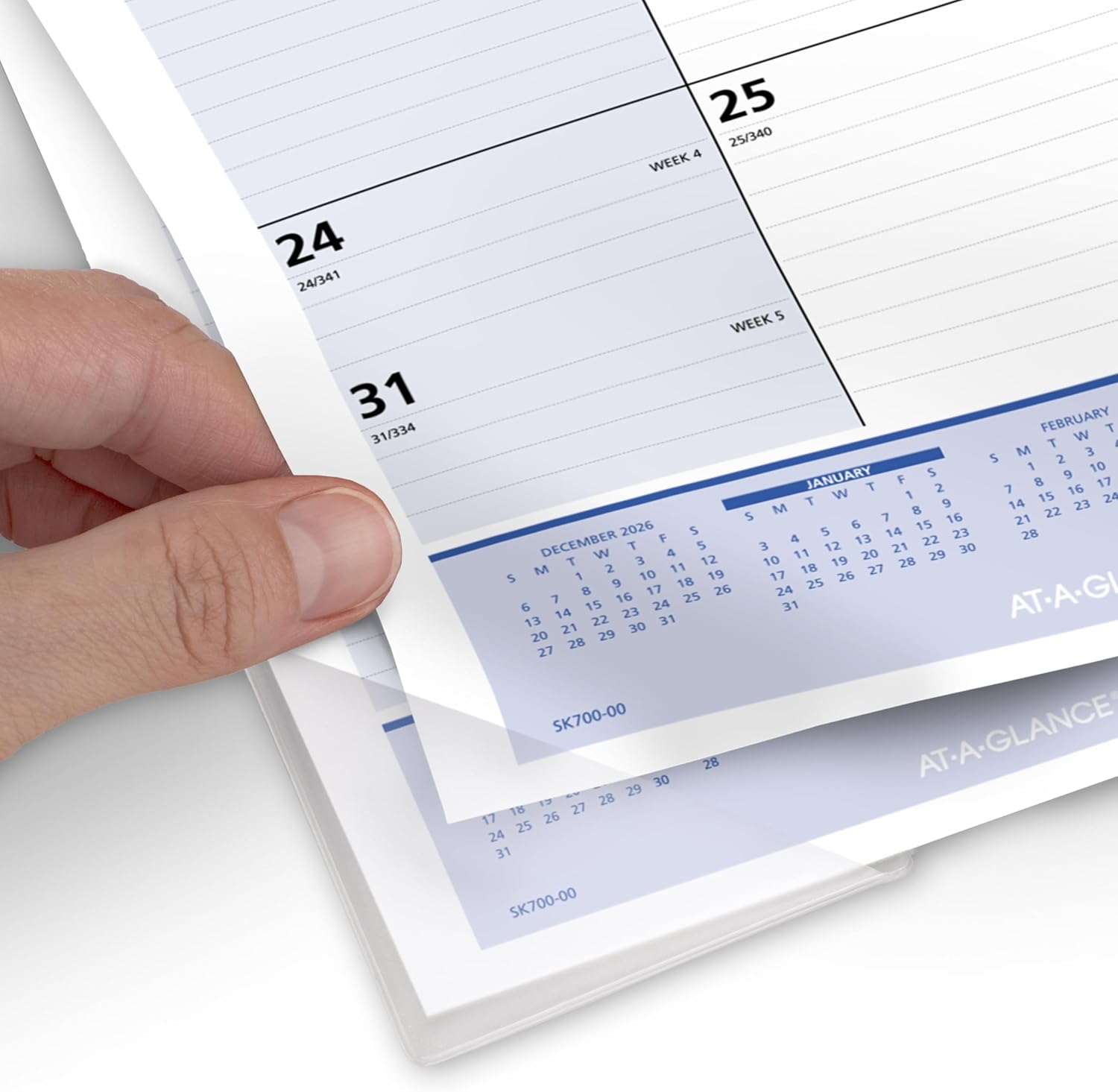 AT-A-GLANCE® QuickNotes® 2027 Monthly Desk Pad Calendar, Standard, 21 3/4" x 17"