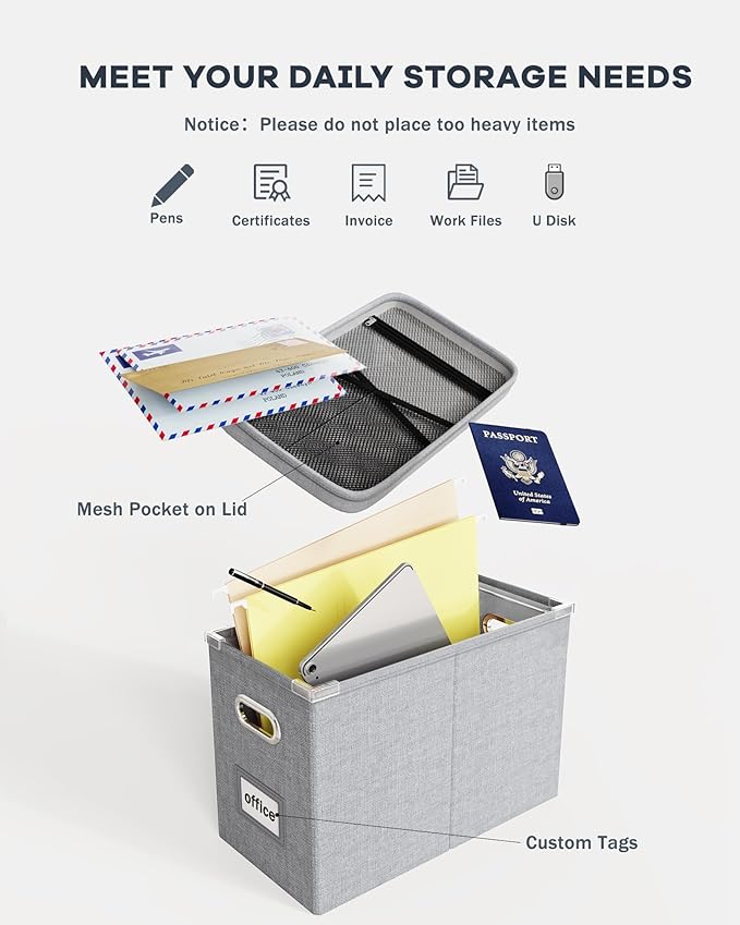 Oterri Hanging Filing File Box - Image 4
