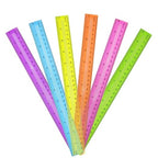 DAGONGREN 30 Pack Clear Plastic Rulers 12 Inch, Transparent Assorted Color by DAGONGREN