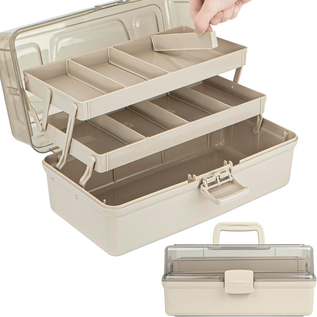 tergoo 14in 3-layer multipurpose craft organizers and storage, main product view