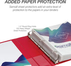 Samsill Durable 1.5 Inch Binder, Made in the USA, Round Ring Customizable Clear - Image 6