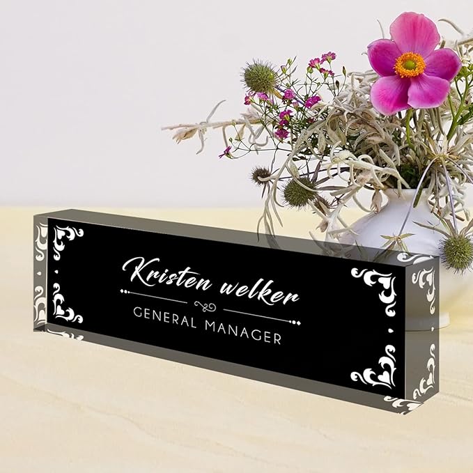 Desk Name Plate Personalized, Custom Name Plates by SalaGraphics