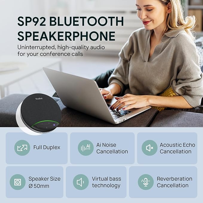 Yealink Sp92 Conference Speaker and Microphone Teams Certified Mic - Image 2