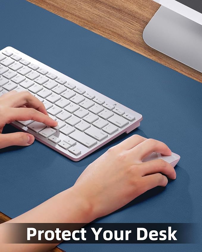 Leather Desk Pad Protector, Office Mat, Large Mouse Pad, Non-Slip Blotter - Image 3