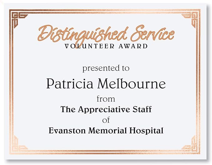 PaperDirect Copper on White Classic Specialty Certificates, 8½ x11, Foil Accents - Image 2